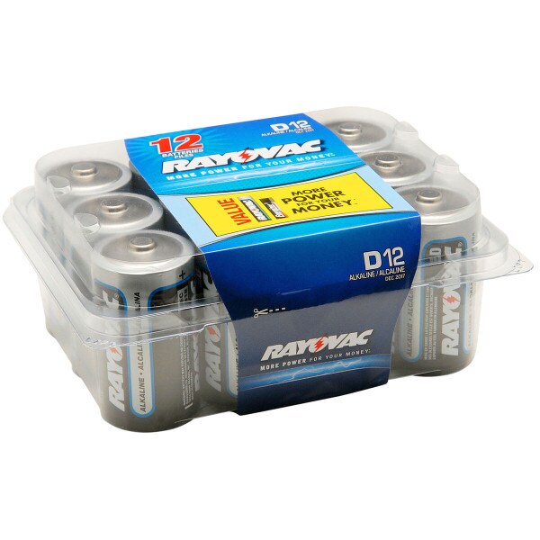 Rayovac D Alkaline Battery 12 Pack